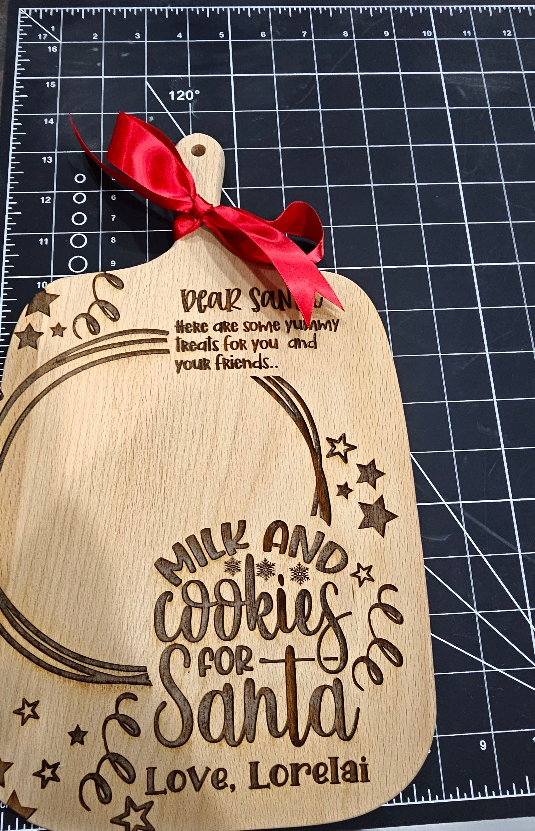 Personalized Santa Cookie Board for Christmas Eve