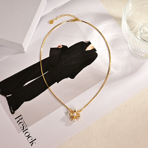 Celine Celine Pearl 18K Gold Necklace