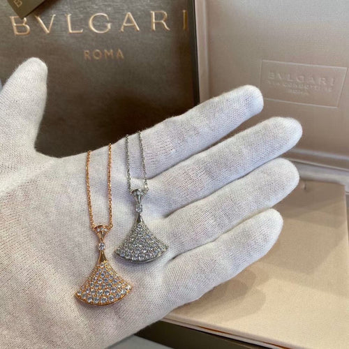 Bvlgari BVLGARI Dream Pave Diamond 18K Gold Necklace