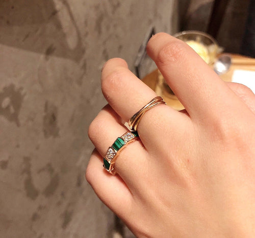 Bvlgari Serpenti Viper Malachite 18K Gold Ring