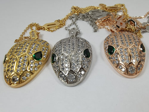 Bvlgari Serpenti Emerald 18K Gold Necklace