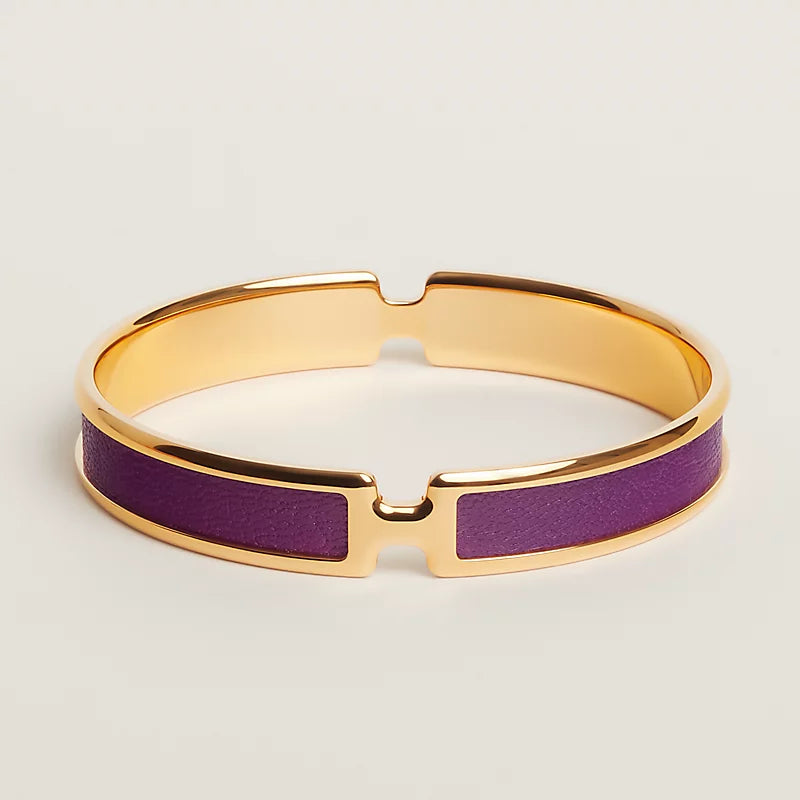 Hermes Olympe Purple 18K Gold Bracelet